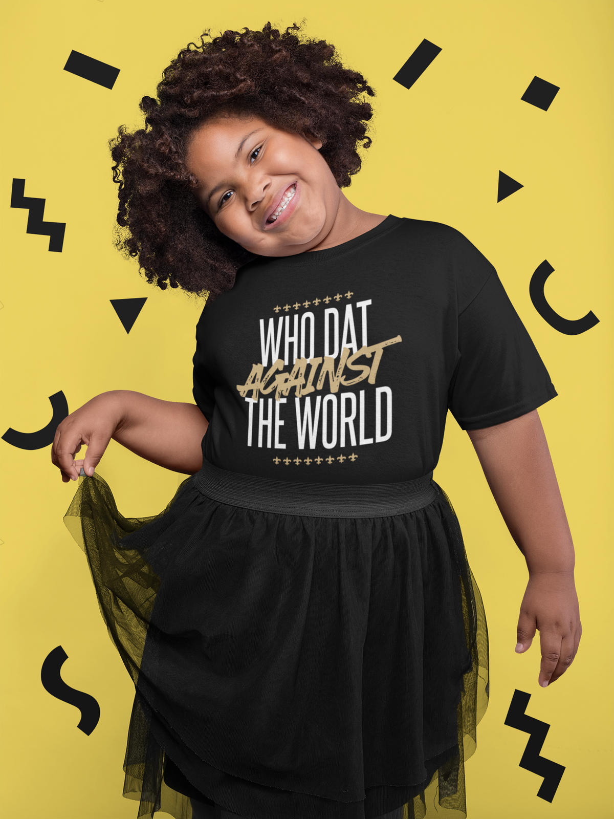 Load image into Gallery viewer, WhoDat against the Wrld Kids Tee
